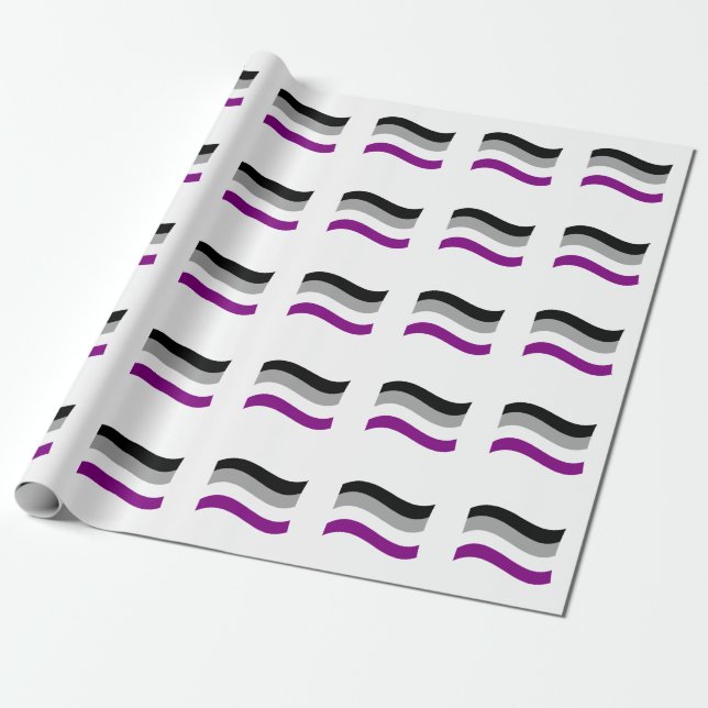 Asexuell stolthet Vågbandera Presentpapper (Utrullad)