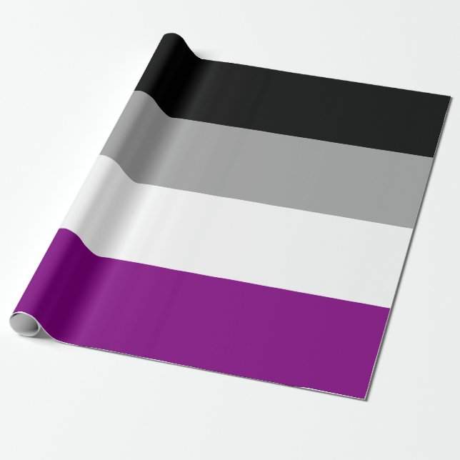 Asexuell stolthetsflagga (Ace) (Asexualitet) Presentpapper (Utrullad)