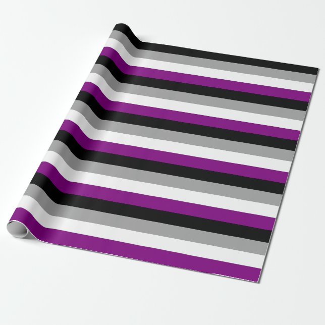 Asexuell stolthetsflagga horisontell presentpapper (Utrullad)