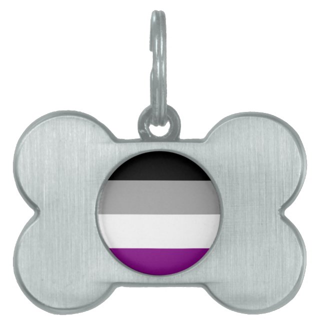 Asexuell stolthetsflagga ID-bricka husdjur (Framsidan)