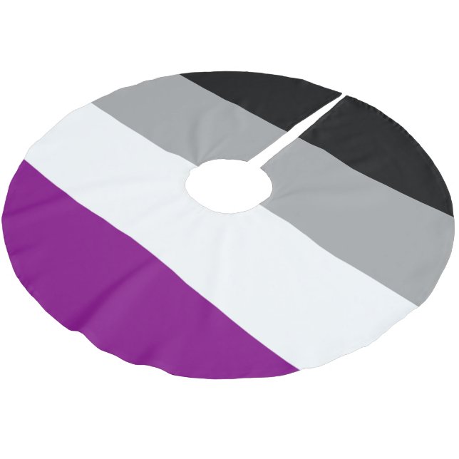 Asexuell stolthetsflagga julgransmatta borstad polyester (Vinklad)
