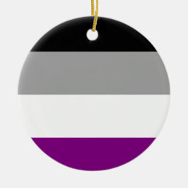 Asexuell stolthetsflagga julgransprydnad keramik