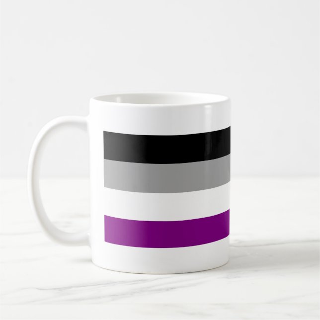 Asexuell stolthetsflagga kaffemugg (Vänster)