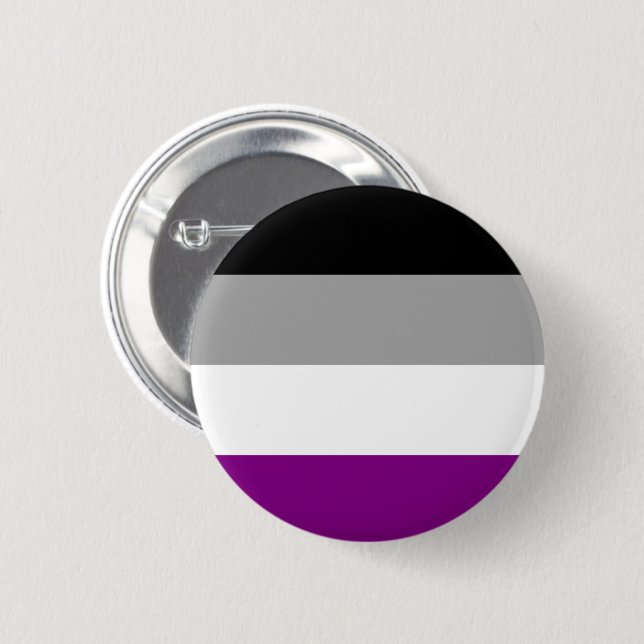 Asexuell stolthetsflagga knapp (Framsida & baksida)
