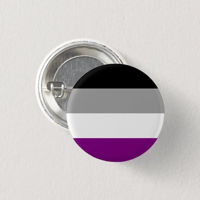 Asexuell stolthetsflagga knapp (Framsida & baksida)