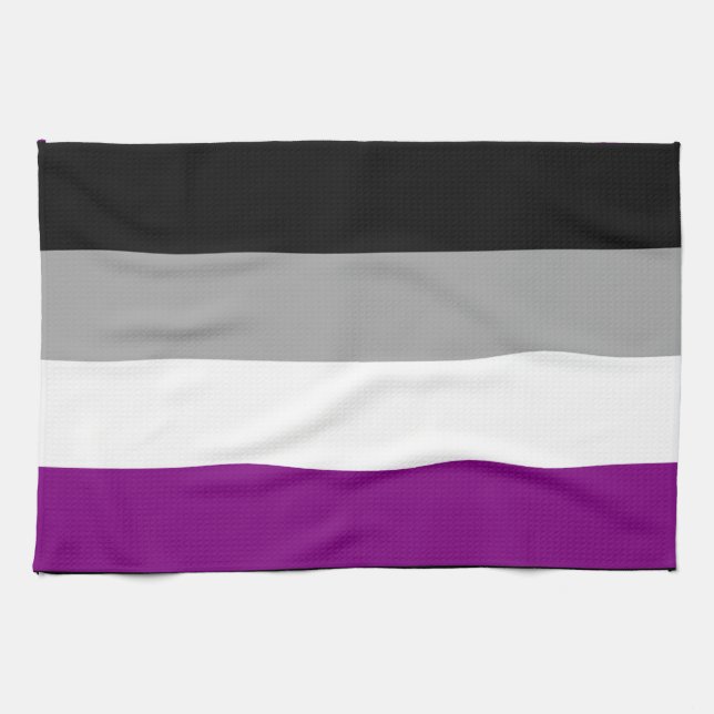 Asexuell stolthetsflagga kökshandduk (Horisontell)