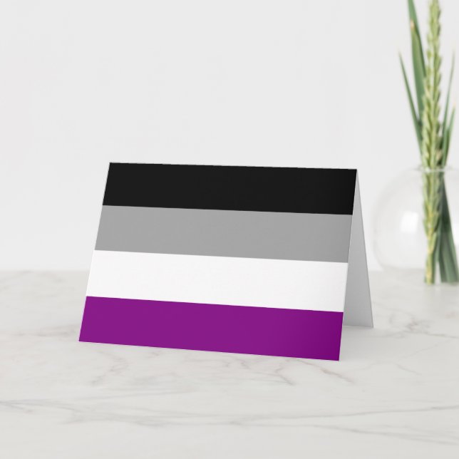 Asexuell stolthetsflagga kort (Framsida)