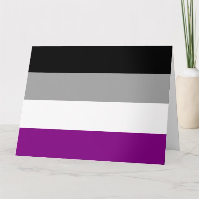 Asexuell stolthetsflagga kort (Framsida)