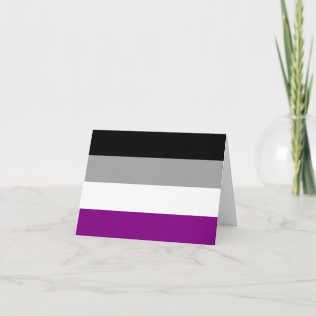 Asexuell stolthetsflagga kort (Framsida)