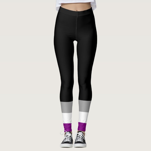 Asexuell stolthetsflagga leggings (Framsida)