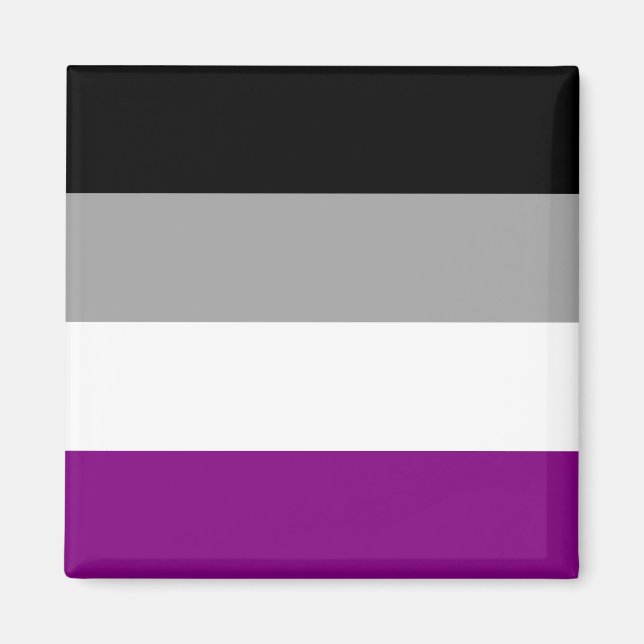 Asexuell stolthetsflagga magnet (Framsidan)