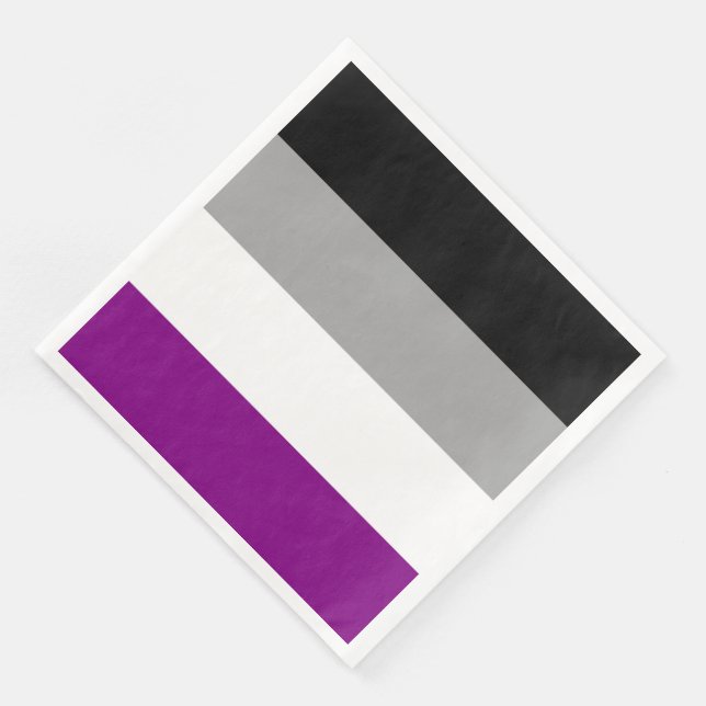 Asexuell stolthetsflagga pappersservett (Hörn)