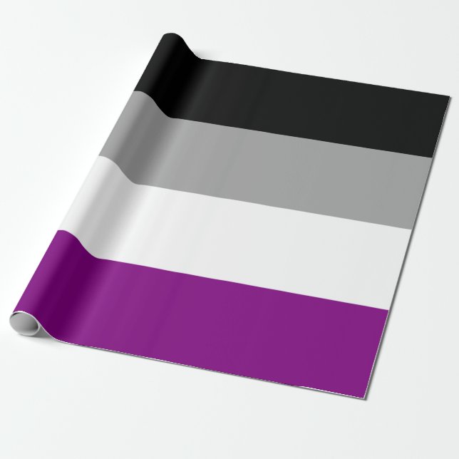 Asexuell stolthetsflagga presentpapper (Utrullad)