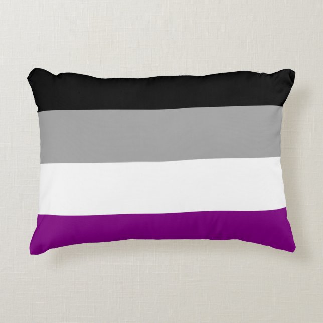 Asexuell stolthetsflagga prydnadskudde (Framsidan)