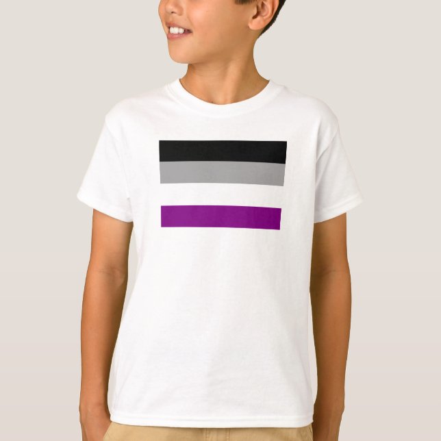 Asexuell stolthetsflagga t shirt (Framsida)