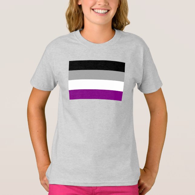 Asexuell stolthetsflagga t shirt (Framsida)