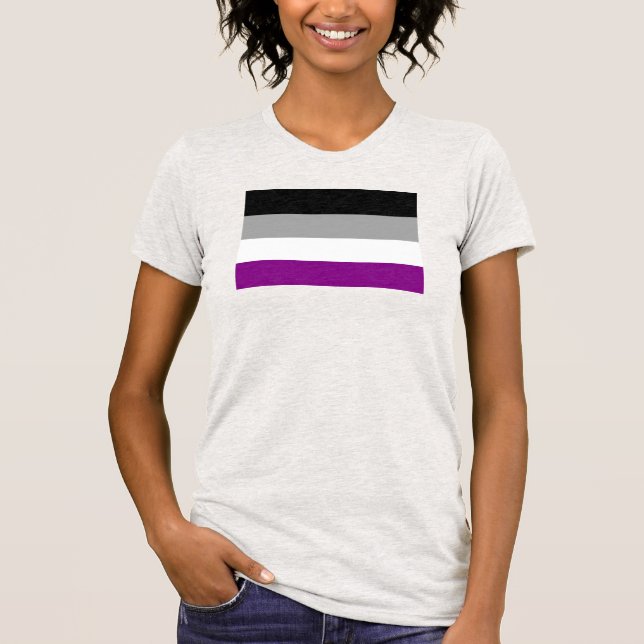 Asexuell stolthetsflagga t shirt (Framsida)