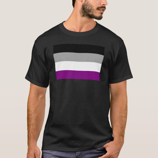 Asexuell stolthetsflagga t shirt (Framsida)