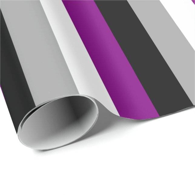 Asexuell stolthetsflagga vertikal presentpapper (Rullad Hörn)