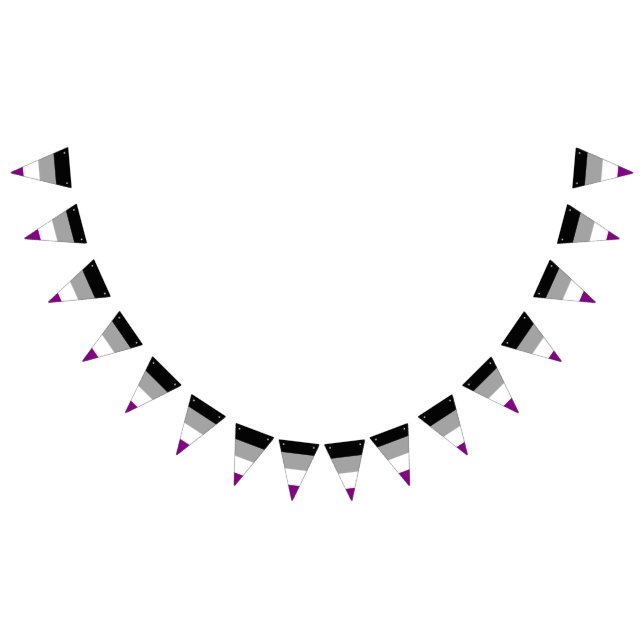 Asexuell stolthetsflagga vimplar (Alla)
