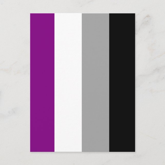 Asexuell stolthetsflagga vykort (Framsida)