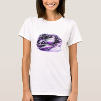 Asexuell stolthetsgalaxhjärta T-shirt design