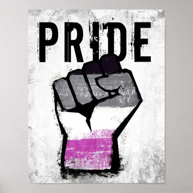 Asexuell stolthetsnäve poster (Framsidan)