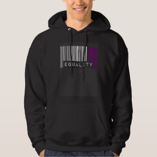 Asexuell streckkod stolthet jämlikhet söt ace este hoodie