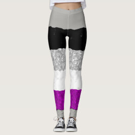 Asexuellt/Ace-Pride Flagga Leggings