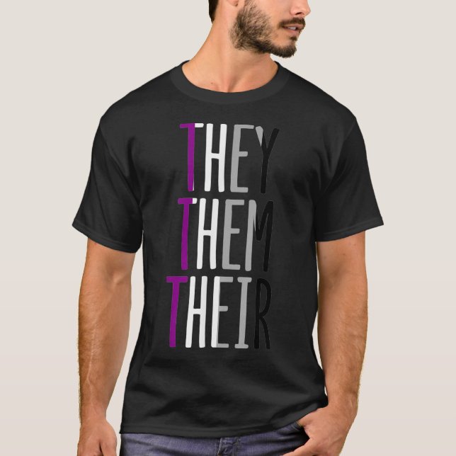 ASexuellt, eftersom de har sitt enby-binära Pride  T Shirt (Framsida)