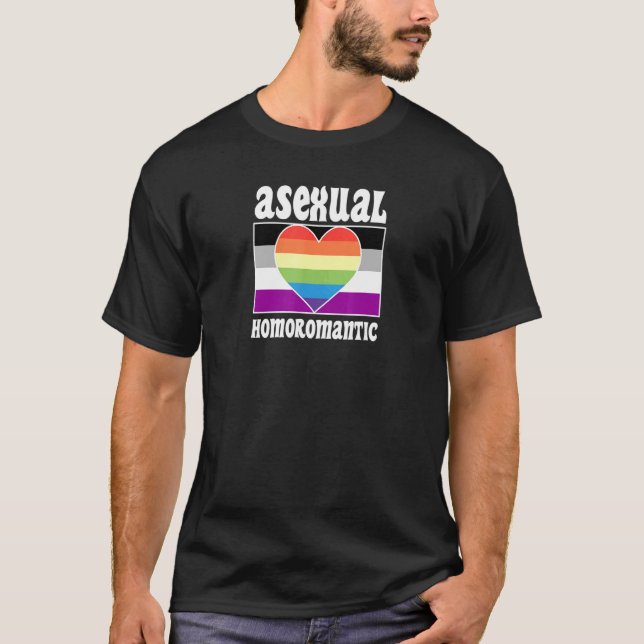 ASexuellt homoromantiskt Pride Flagga Cute Aesthet T Shirt (Framsida)