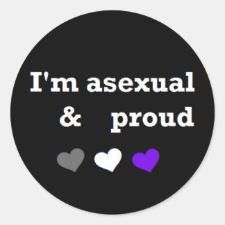 Asexuellt och stolt dekal för asexuellt pride runt klistermärke