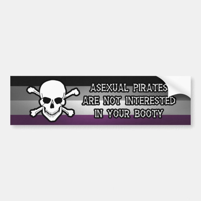 Asexuellt Pirater är INTE intresserat av din Booty Bildekal (Framsidan)