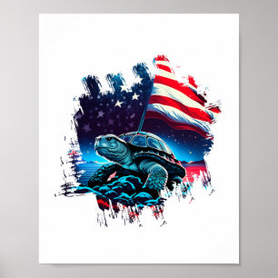 Asexuellt Pride Ace Flagga Sea Turtle Subtle LGBTQ Poster