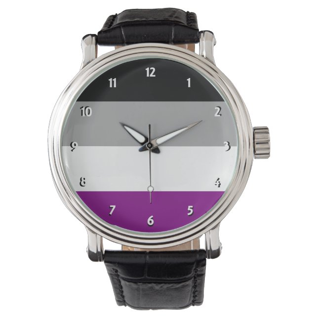 Asexuellt Pride Armbandsur (Framsida)