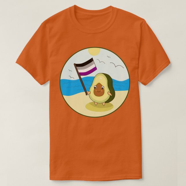 Asexuellt Pride Avocado T Shirt (Design framsida)