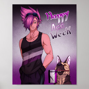 Asexuellt Pride Färg Poster