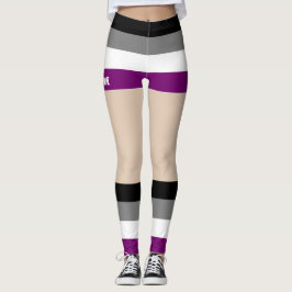 Asexuellt Pride Faux Kort & Ben Leggings