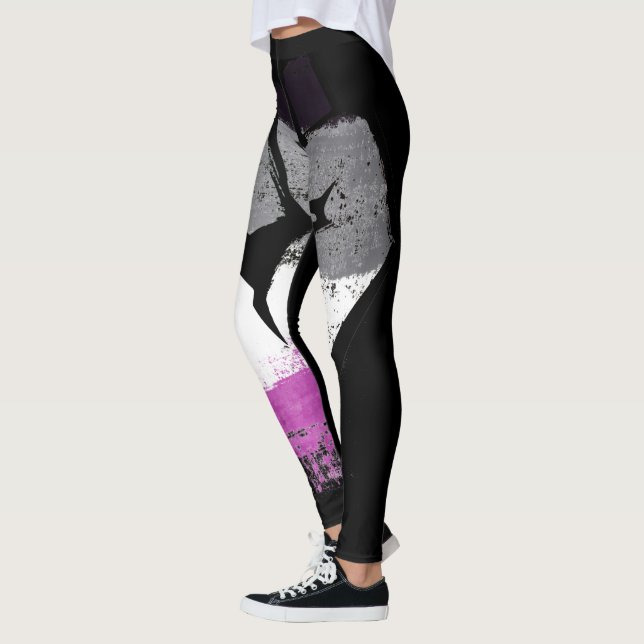 Asexuellt Pride Fist Leggings (Vänster)
