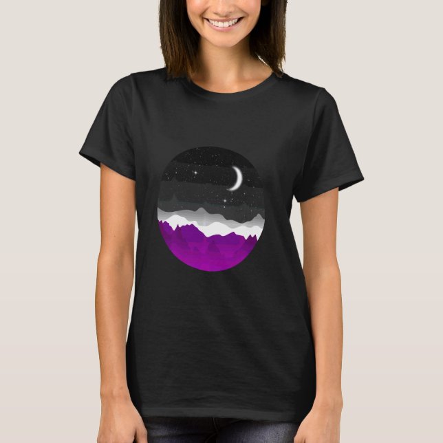 Asexuellt Pride Flagga Ace Demisexual Greysexual I T Shirt (Framsida)