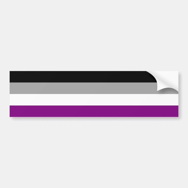 Asexuellt Pride Flagga (Ace) (sexualitet) Bildekal (Framsidan)