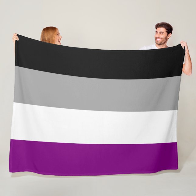 Asexuellt Pride Flagga (Ace) (sexualitet) Fleecefilt (På plats)