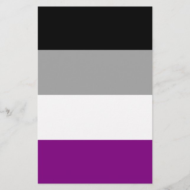 Asexuellt Pride Flagga Flygblad (Framsidan)