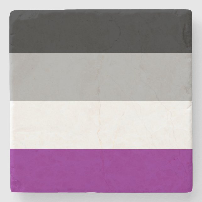Asexuellt Pride Flagga HBT TQ Stenunderlägg (Framsidan)