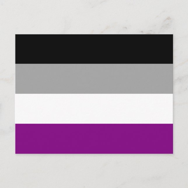 Asexuellt Pride Flagga HBT TQ Vykort (Framsida)