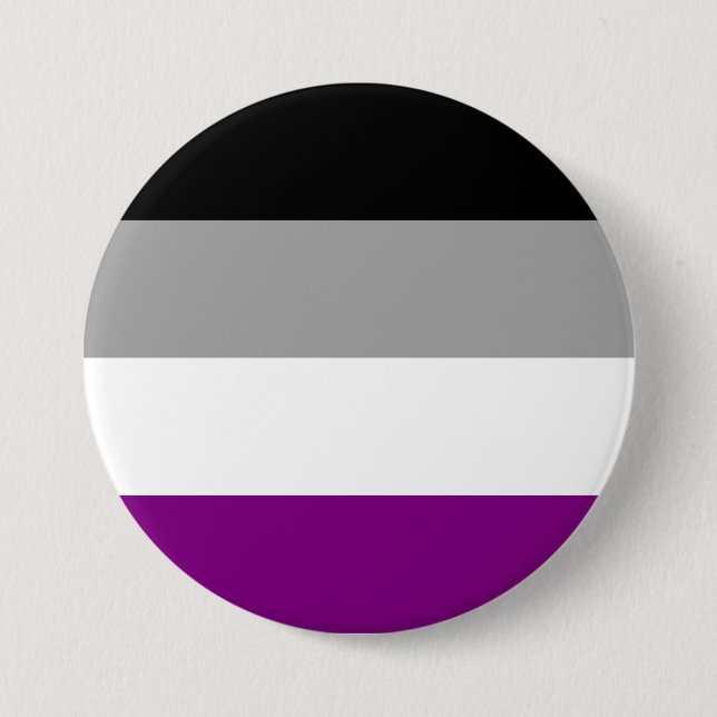 Asexuellt Pride Flagga Knapp (Framsida)