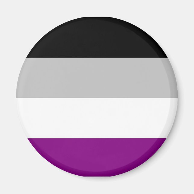 Asexuellt Pride Flagga Magnet (Framsidan)