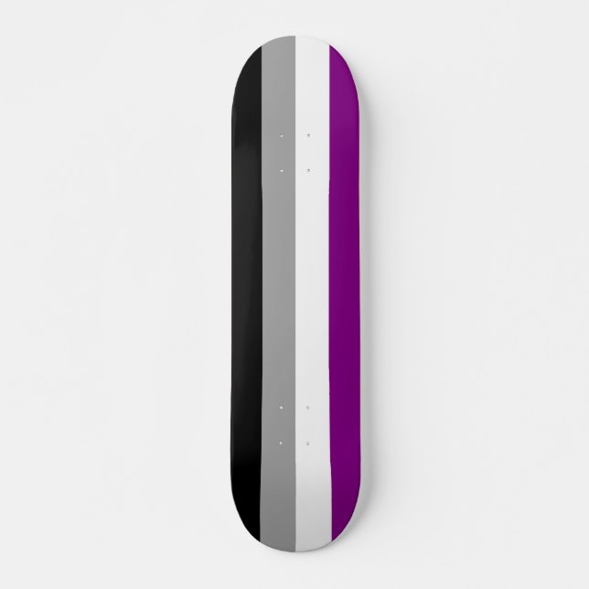 Asexuellt Pride Flagga Mini Skateboard Bräda 18,5 Cm (Framsida)
