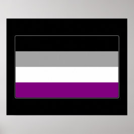 Asexuellt Pride Flagga Poster