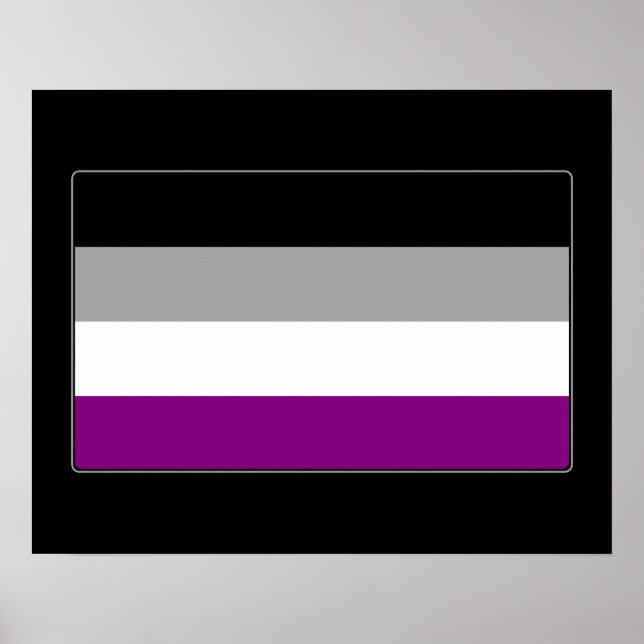 Asexuellt Pride Flagga Poster (Framsidan)
